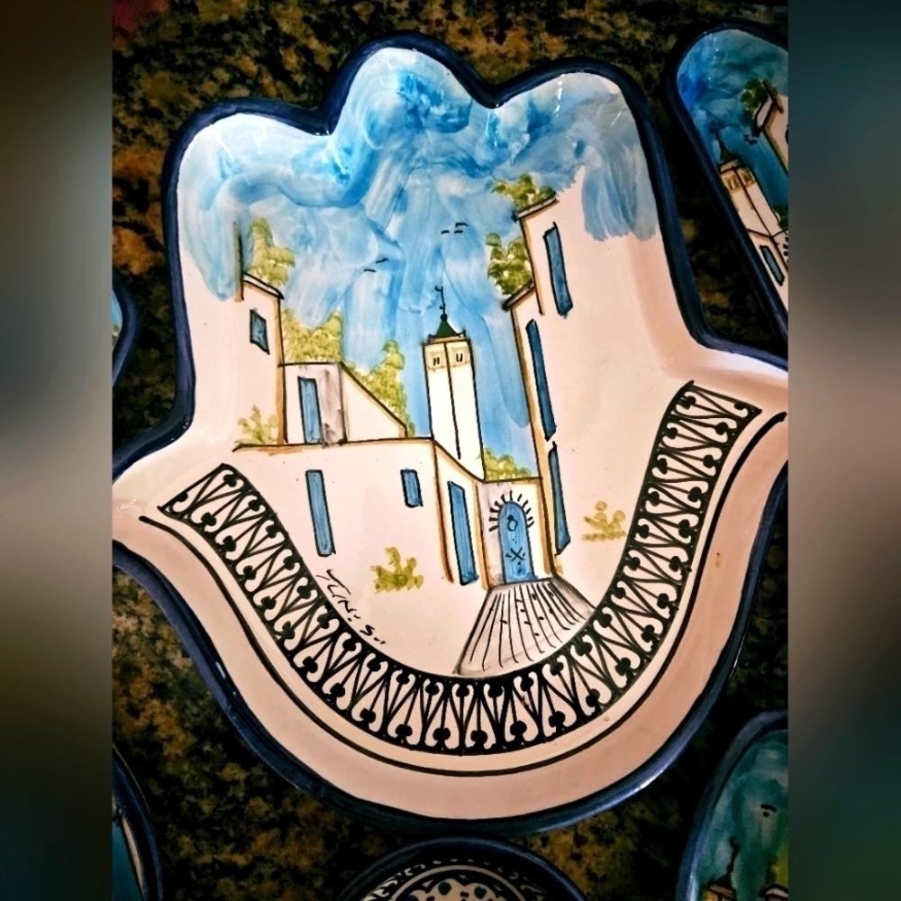 Large Khamsa 7 piece serving set - Picture 6 of 6